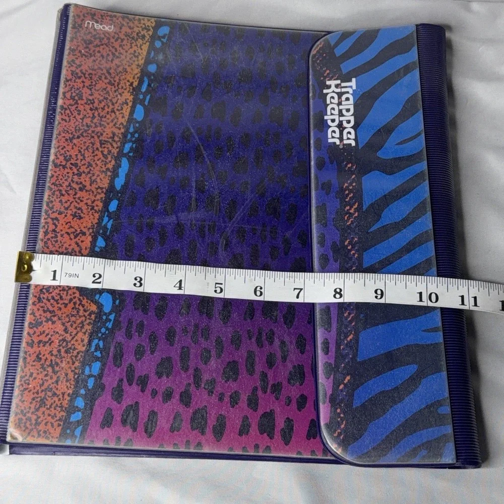 Vintage Trapper Keeper Binder 90s Mead Animal Print Retro School Organizer